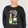 Prosecco Pun Christmas Jumper, thumbnail 2 of 7