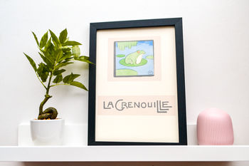 La Grenouille Framed Vintage Frog Print, 3 of 5