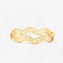 Nami 18 K Gold Plated Wave Lines Bangle, thumbnail 1 of 5
