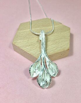 Sterling Silver Calla Two Lily Pendant, 2 of 8