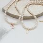 Pearl Choker Necklace With Gold Vermeil Initial Charm, thumbnail 7 of 12