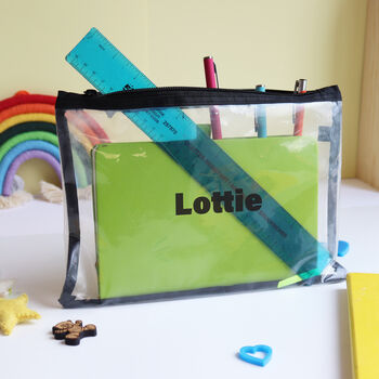 Clear Pencil Case Personalised, 5 of 10