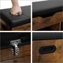 Three Compartments Shoe Bench Storage Bench, thumbnail 5 of 8
