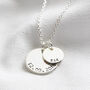 Personalised Sterling Silver Double Disc Charm Necklace, thumbnail 5 of 11
