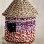 Bird House Made From Colourful Recycled Sari Fabric, thumbnail 2 of 2
