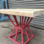 Reclaimed Industrial Cage Pedestal Table, thumbnail 3 of 8
