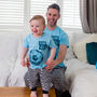 Personalised Daddy And Me Matching Football Pyjamas Set, thumbnail 1 of 12