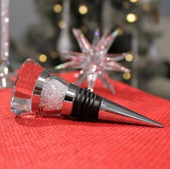 Wine Bottle Stopper Filled With Swarovski Crystals, 4 of 7