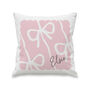 Personalised Pink Bow Cushion For Girls’ Bedroom, thumbnail 4 of 4