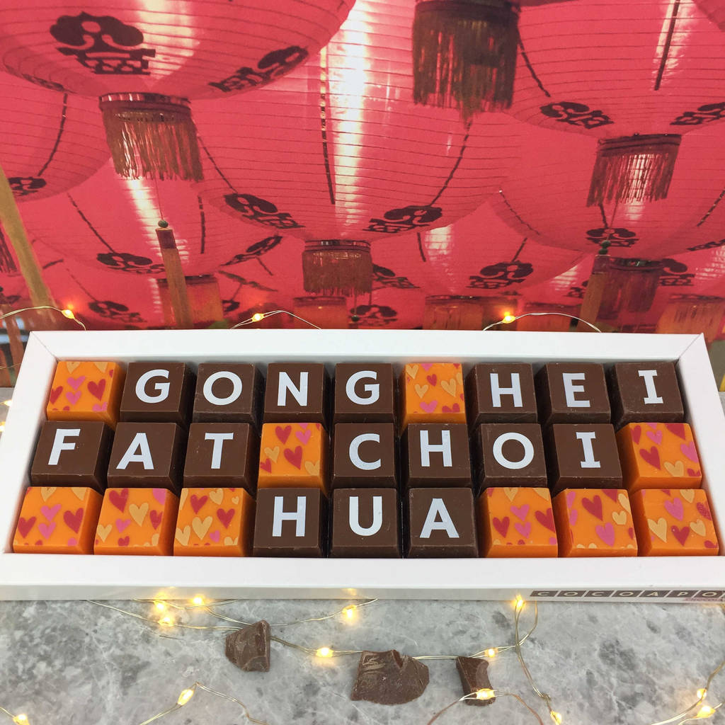 Chinese New Year Personalised Chocolate Gift By Cocoapod Chocolates