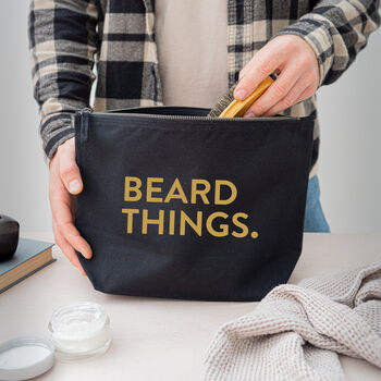 Beard Things Zipped Toiletry Bag For Men, 2 of 5