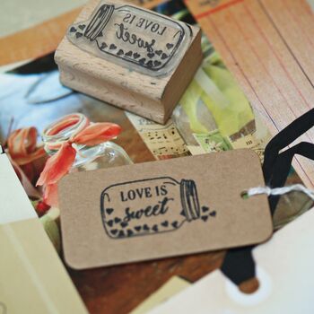 Love Is Sweet Wedding Favours Rubber Stamp, 3 of 5