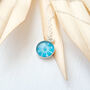 Sterling Silver Compass Necklace In Teal, thumbnail 4 of 7