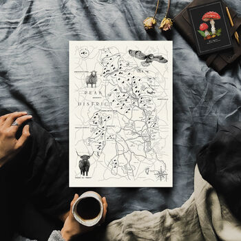 The Peak District Illustrated Map Print, 3 of 9