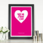 Personalised 'You, Me, Oui' Valentine's Day Print, thumbnail 1 of 2