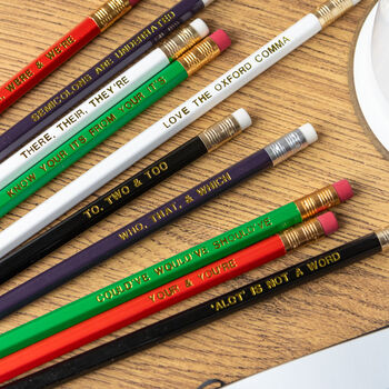 English Punctuation Slogan Mixed 10 Pencil Pack, 2 of 2