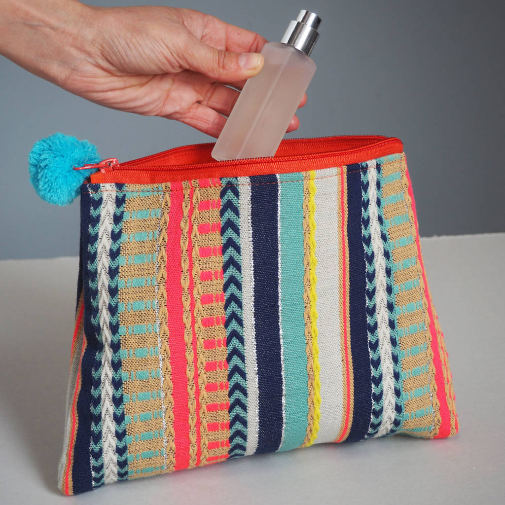 Fair Trade Multicolour Fabric Accessory Bag By Paper High