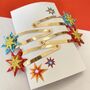 Gold Glitter Star Hair Clips, thumbnail 11 of 11