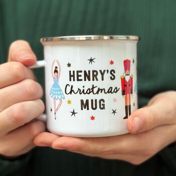 Christmas Enamel Mug With Nutcrackers And Ballerinas, 7 of 7