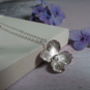 Handmade Hydrangea Silver Necklace, thumbnail 2 of 5