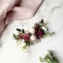 Burgundy And White Floral Hair Comb, thumbnail 4 of 4