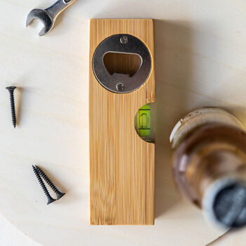 Personalised Spirit Level Bottle Opener Life Comes With, 6 of 7