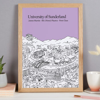 Personalised Sunderland Graduation Gift Print, 4 of 9
