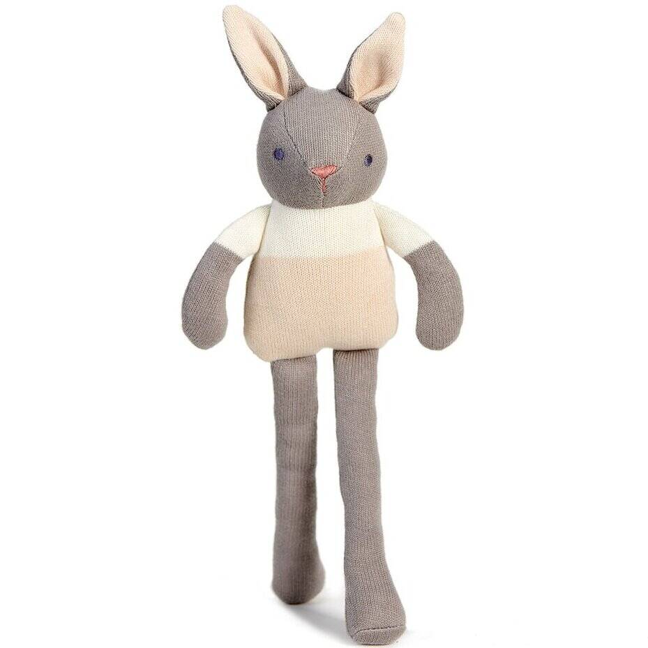 Organic Cotton Bunny Soft Toy Grey By Alice Frederick ...