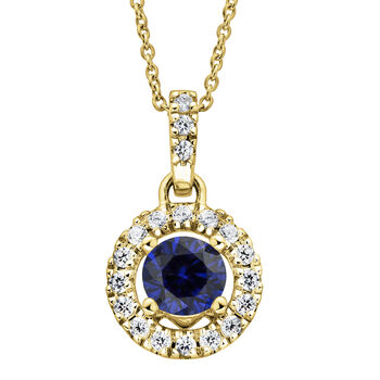 Ana Lab Grown Diamond And Sapphire Necklace, 2 of 4
