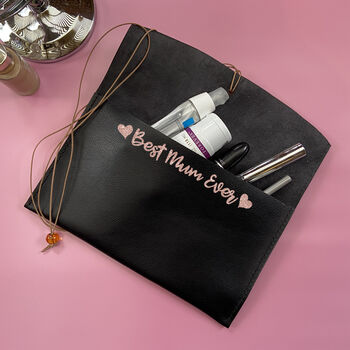 Personalized Genuine Leather Make Up Bag, 3 of 10