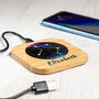 Personalised Star Sign Bamboo Wireless Charger, thumbnail 4 of 6