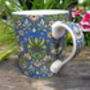 Jumbo Mug In William Morris Blue Strawberry Thief Design, thumbnail 3 of 8
