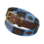 Pampeano 'Azules' Handmade Argentine Leather Polo Belt, thumbnail 3 of 5