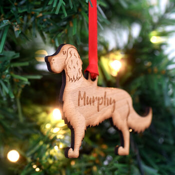 Personalised Springer Spaniel Wooden Dog Decoration, 8 of 9