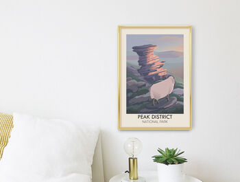 Peak District National Park Travel Poster Art Print, 3 of 8