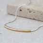 Gold Plated Curve Necklace, thumbnail 1 of 5