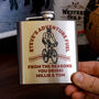 Personalised Bike Whiskey And Hip Flask Gift For Dad, thumbnail 4 of 4