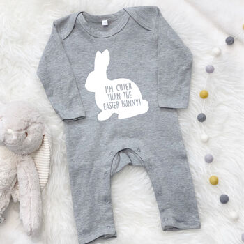 I'm Cuter Than The Easter Bunny Easter Babygrow, 6 of 7