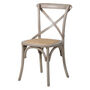 French Grey X Back Dining Chair, thumbnail 5 of 8