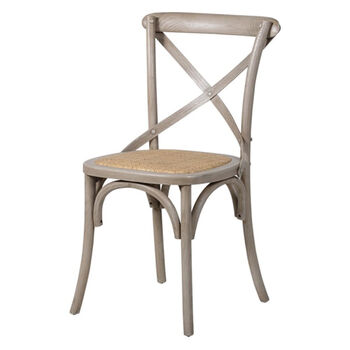 French Grey X Back Dining Chair, 5 of 8