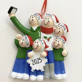 Personalised Family Selfie Hanging Decoration, 3 of 3