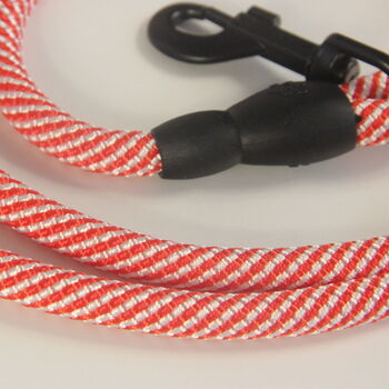 Red And White Stripped Rope Dog Lead, 8 of 12