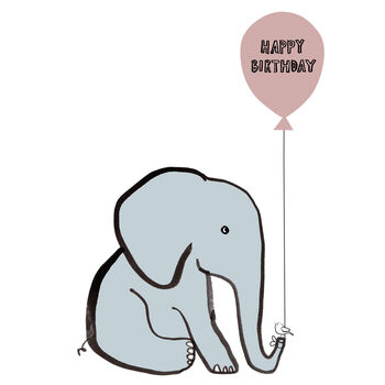 Happy Birthday Elephant Card, 3 of 4