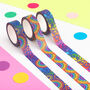 Colourful Rainbow Weather Shapes Pattern Washi Tape, thumbnail 3 of 5