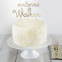 Mr And Mrs Script Wedding Cake Topper, thumbnail 1 of 2