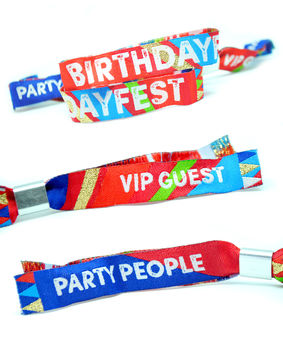 Birthdayfest Festival Birthday Party Wristbands, 5 of 10