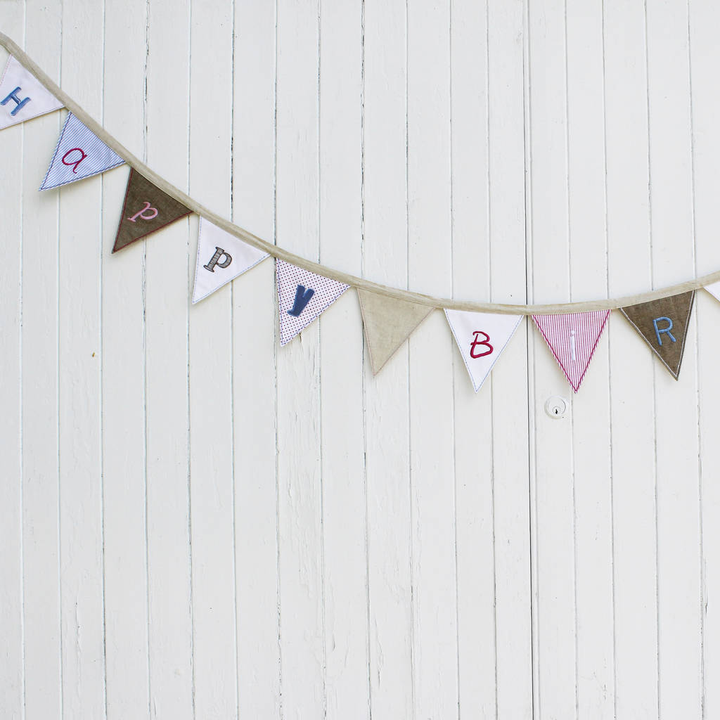 Happy Birthday Triangle Bunting By Lime Tree London ...