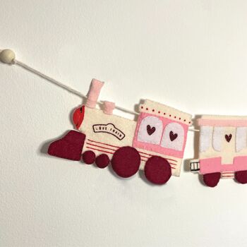 Love Train Felt Garland For Valentine's, 3 of 5