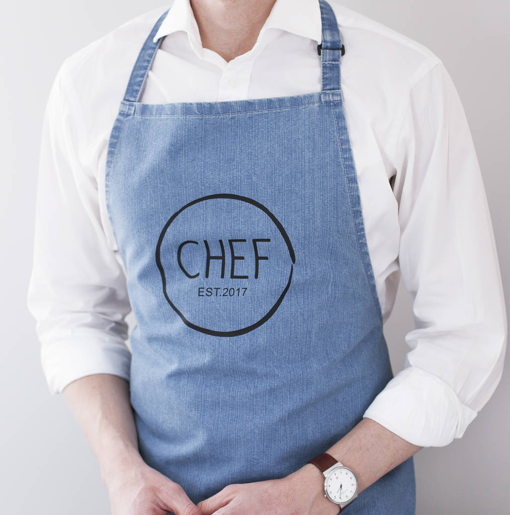 Personalised Chef Denim Apron, 1 of 5