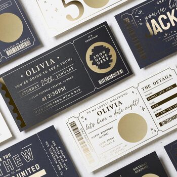 Personalised Theatre Ticket Scratch Reveal Gift Voucher, 9 of 9